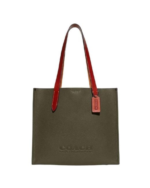 COACH Green Relay 34 Leather Tote Bag for men