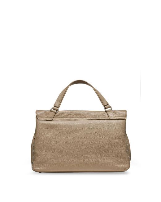 Zanellato Metallic Postina M Leather Crossbody Bag With Double Shoulder Strap