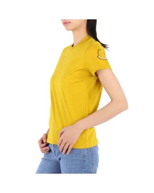 Yellow 2024 moncler shirt