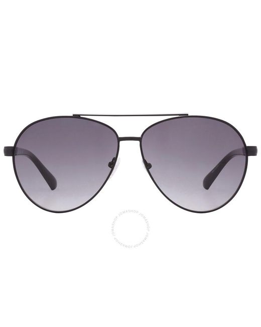 Guess Factory Purple Smoke Gradient Pilot Sunglasses Gf0221 01b 59 for men