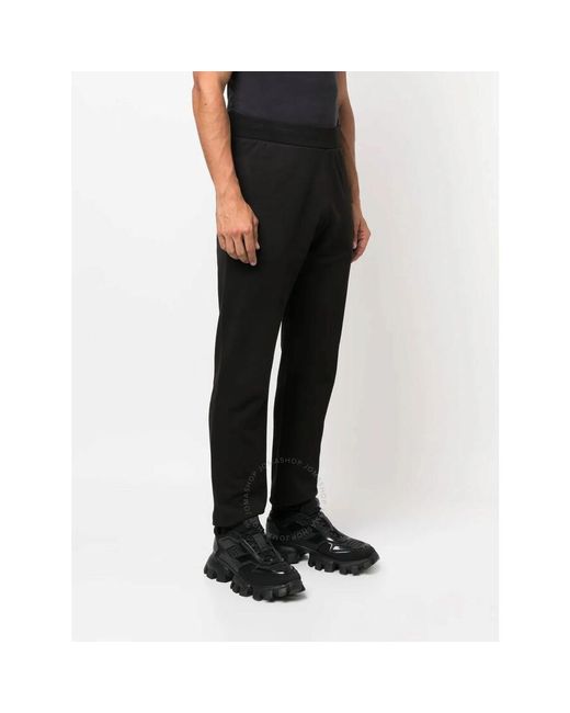 Moncler Black Logo Patch Track Pants for men