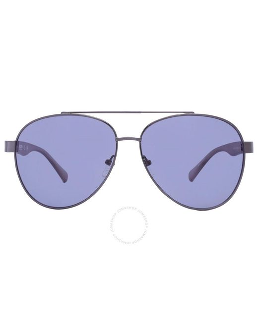 Kenneth Cole Purple Blue Pilot Sunglasses Kc1394 08v 59 for men