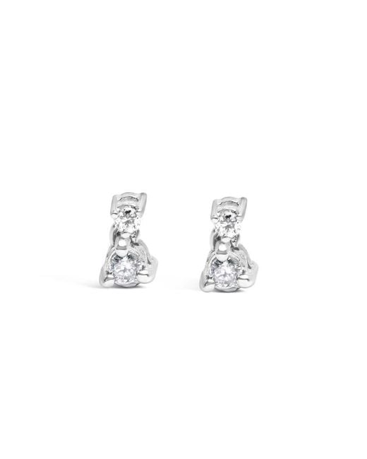 Haus of Brilliance Metallic 14K 1/4 Cttw Double Diamond Drop And Dangle Stud Earrings (H-I Color, Si1-Si2 Clarity)