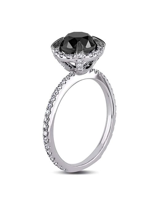 Amour Metallic 2 Ct Tw And Halo Diamond Engagement Ring