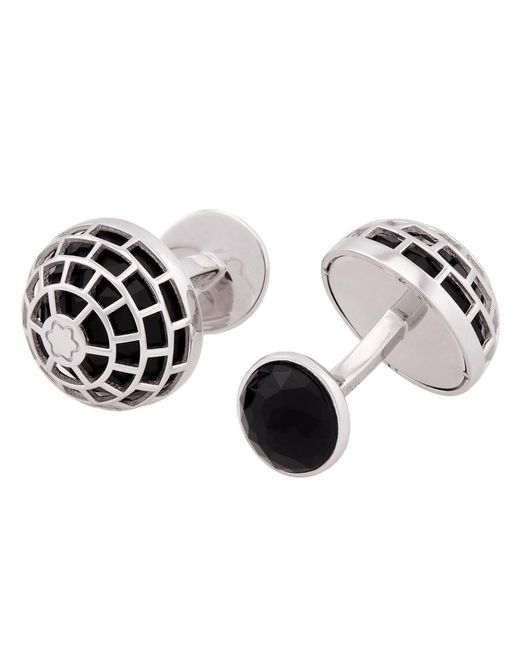 Montblanc Metallic Meisterstuck Onyx Stone Cufflinks for men