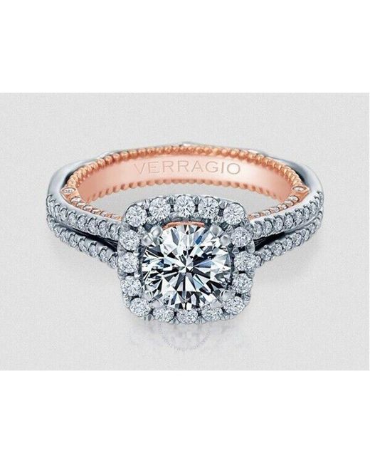 Verragio White Engagement Ring 18K Wg/Rg