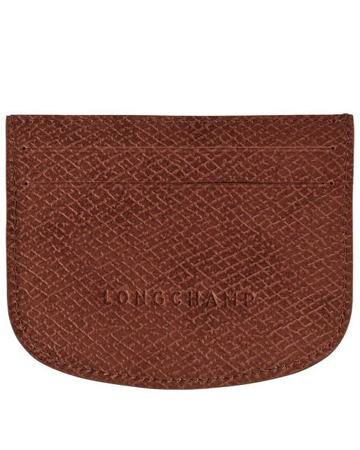 Longchamp Brown Epure Leather Card Holder