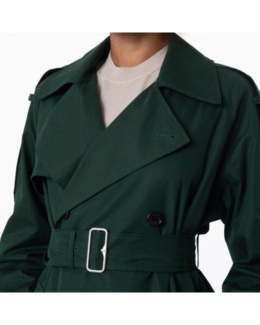 Burberry Green Castleford Double-Breasted Trench Coat, Brand Size 0 Us