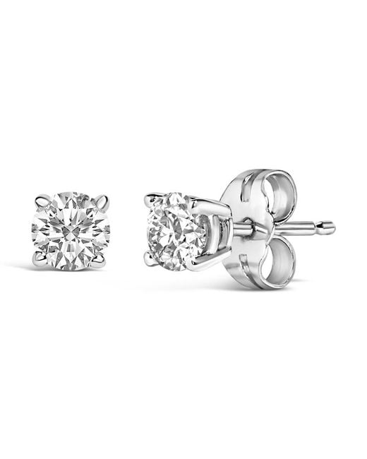 Haus of Brilliance Metallic 14K 1/2 Cttw Lab Grown Diamond Solitaire Stud Earrings