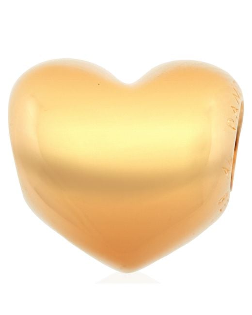 Pandora Yellow Be Love 14K-Plated Engravable Heart Charm for men