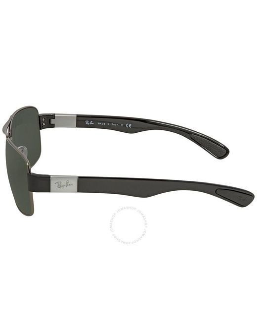 Ray-Ban Gray Green Classic Rectangular Sunglasses Rb3522 004/71 for men