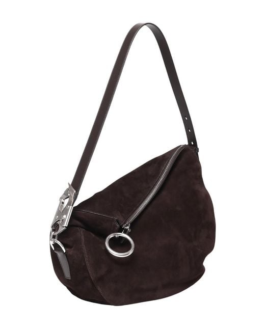 Burberry Black Medium Knight Calf Suede Bag