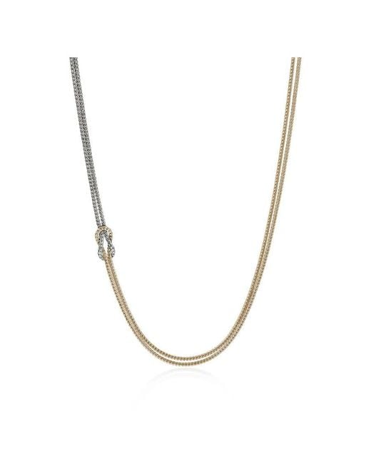 John Hardy Metallic Love Knot Necklace, Sterling, 3.6Mm