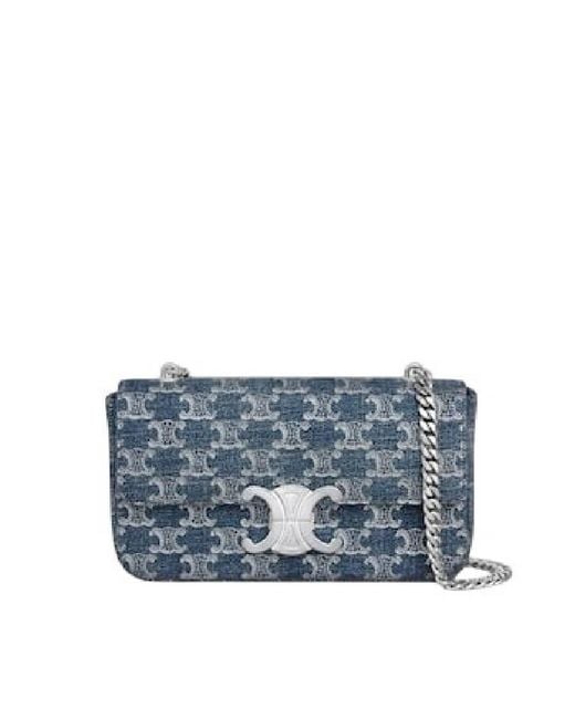 Céline Blue Claude Shoulder Bag