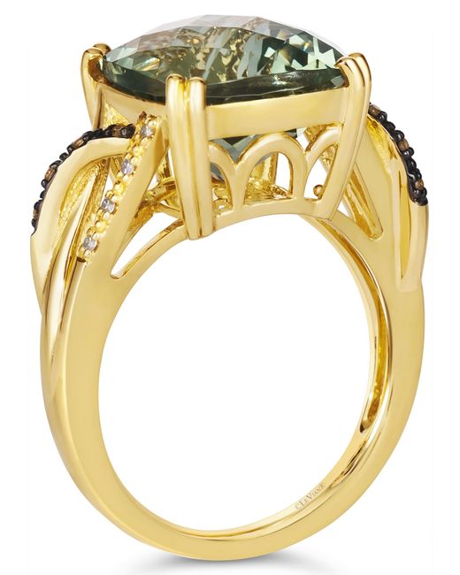 Le Vian Metallic Ladies Semi Precious Ring Featuring 1/2 Cts. Mint Julep Quartz Set