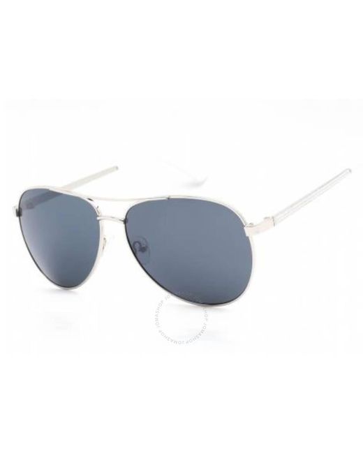 Guess Factory Blue Smoke Pilot Sunglasses Gf0251 10a 59 for men