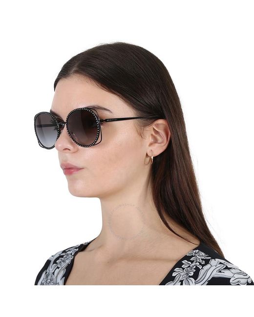 Michael Kors Brown Dark Grey Gradient Round Sunglasses