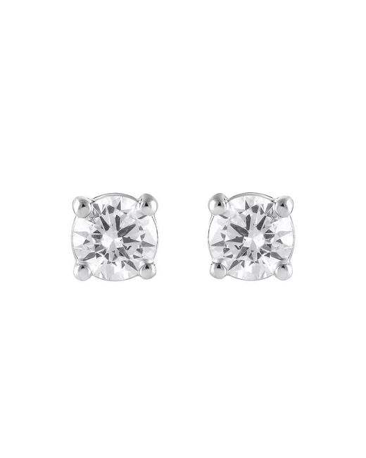 Brilliant Diamond Metallic 10Kt 0.50 Carat Lab Grown Diamond Stud Earrings For