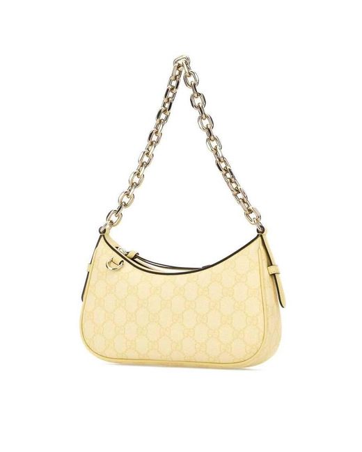 Gucci Natural Printed Canvas Gg Emblem Shoulder Bag Daylyeldkydayly T Polyurethane Polyamide Borse A Mano