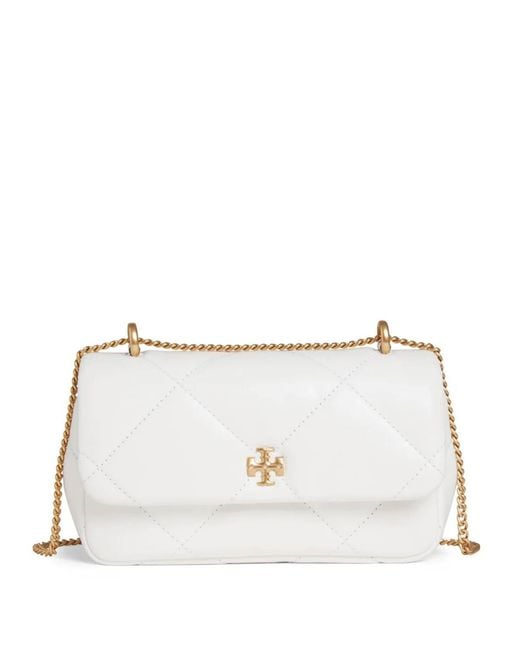Tory Burch Natural Kira Blanc Mini Kira Diamond Quilt Flap Bag for men