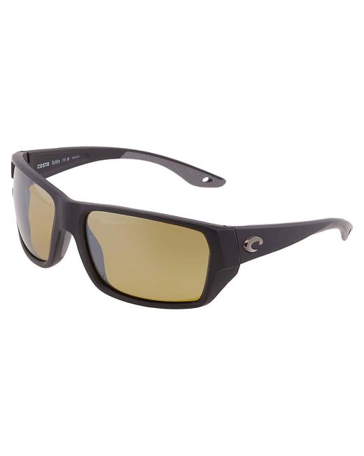 Costa Del Mar Multicolor Tailfin Sunrise Silver Mirror Polarized Glass Rectangular Sunglasses 6s9113 911305 60 for men