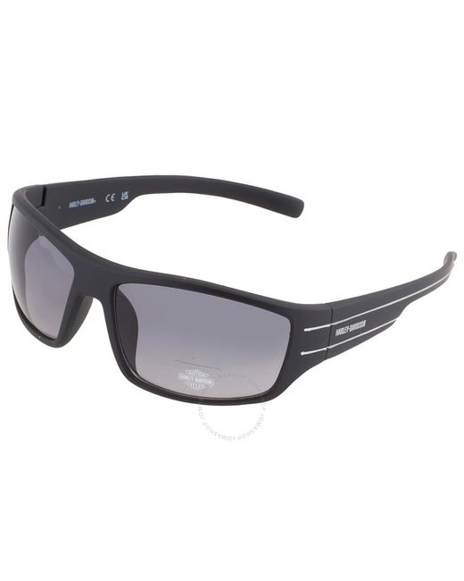 Harley Davidson Gray Smoke Gradient Wrap Sunglasses Hd0151v 02b 63 for men