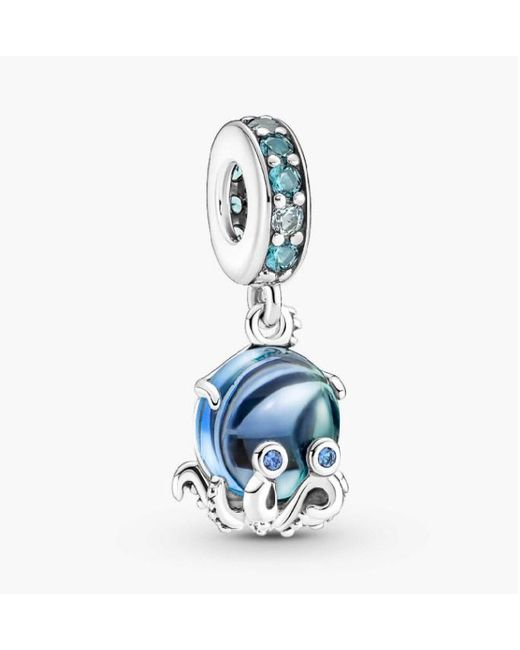 Pandora Blue Octopus Sterling Dangle