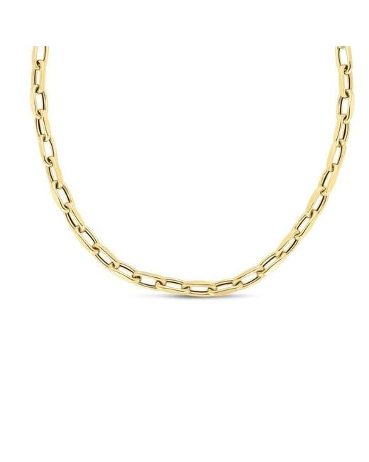 Tresorra Metallic 14K French Cable Fashion Link Chain Necklace