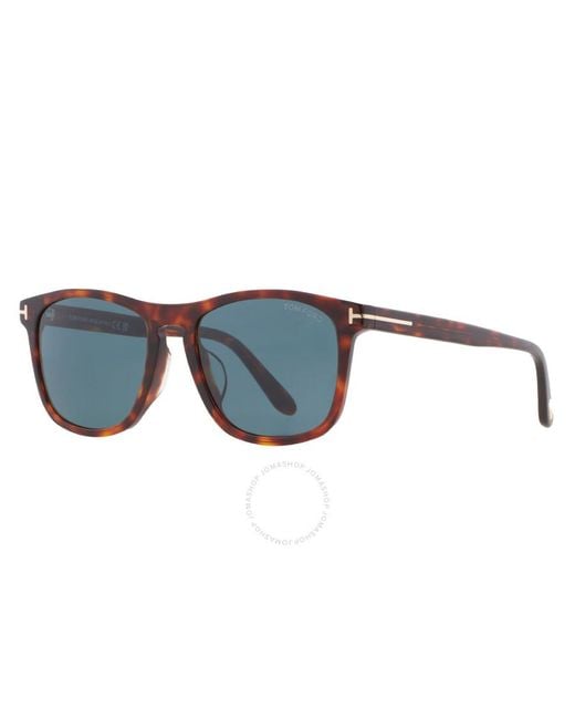 Tom Ford Blue Gerard Square Sunglasses Ft0930-f 54v 56 for men