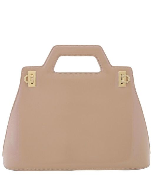 Ferragamo Brown Wanda Top Handle Bag