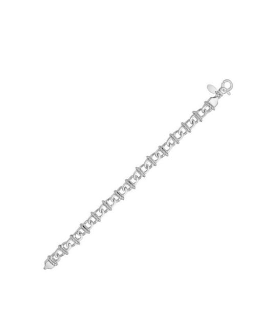 Tresorra Metallic Sterling Wrapped Rope Link Bracelet