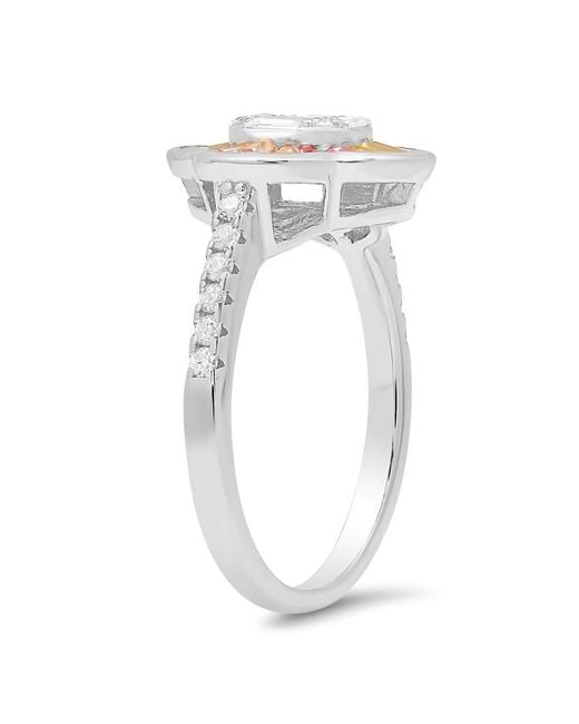 Kylie Harper Blue Sterling Pastel Multi-Color Clover Ring
