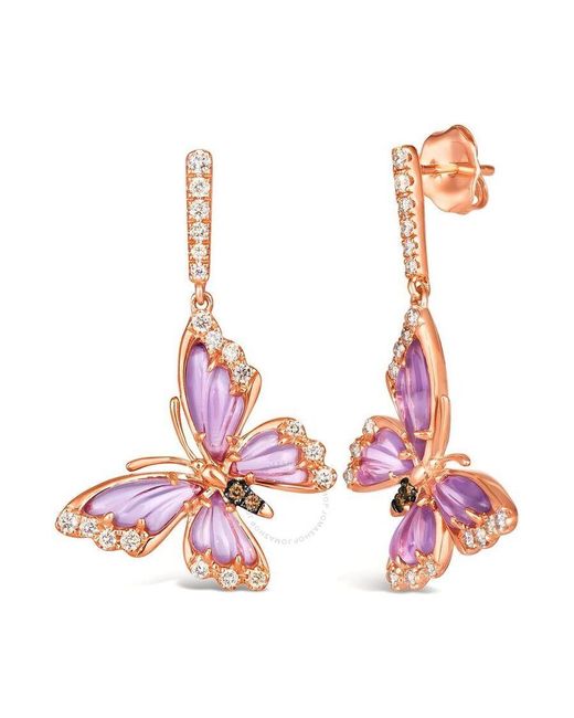 Le Vian White Ladies Grape Amethyst Earrings Set
