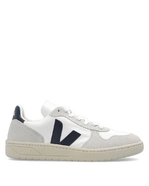 Veja White Nautico V-10 B-Mesh Sneakers, Brand Size 39 Us for men