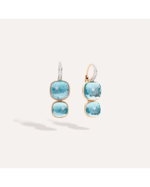 Pomellato Blue Nudo Earrings