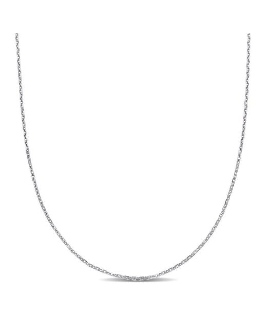 Amour Metallic 1.2Mm Diamond-Cut Cable Chain Necklace