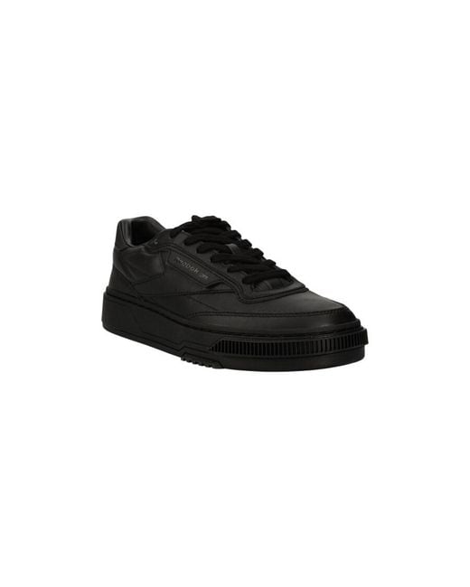 Reebok Black Club C Ltd Leather Low-Top Sneakers for men