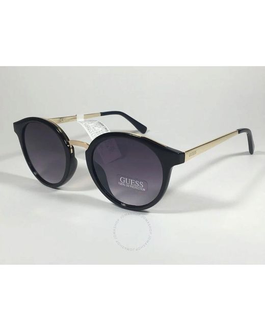 Guess Factory Blue Smoke Mirror Teacup Sunglasses Gf0305 01c 51