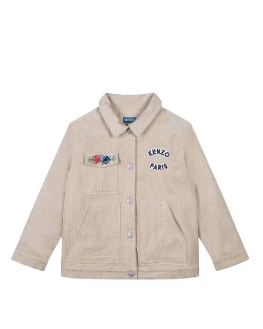 KENZO Natural Straight Cut Corduroy Jacket