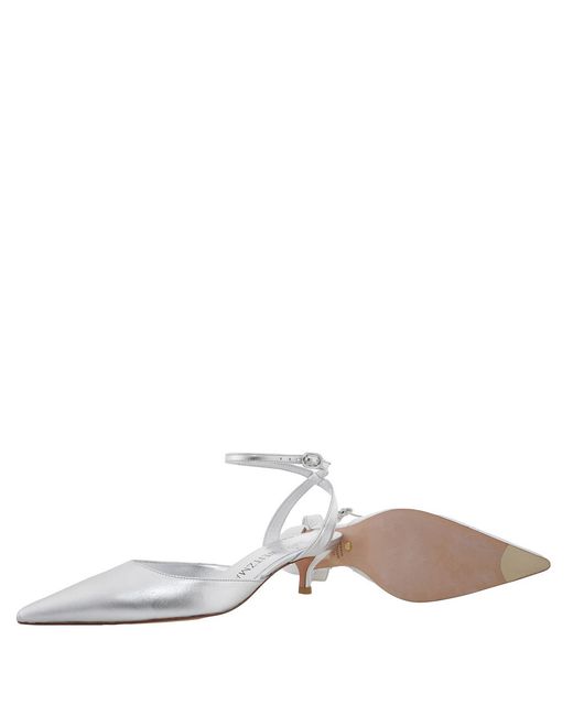 Stuart Weitzman White Barelythere 50 Kitten Heel Pumps, Brand Size 35 Us Size 4.5