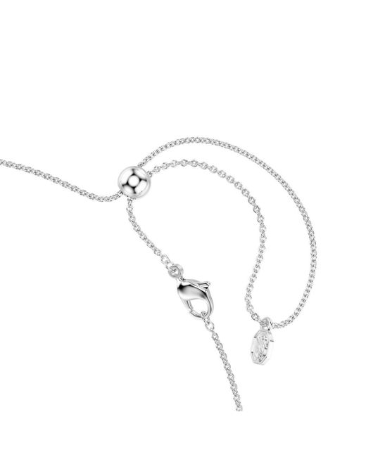 Swarovski Metallic Matrix Rhodium-Plated Crystal Necklace for men