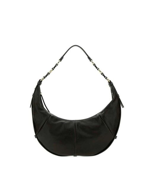 Saint Laurent Black Leather Saharienne Shopping Bag Nero Borse A Mano
