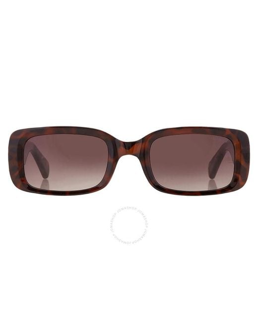 Guess Factory Gradient Brown Rectangular Sunglasses Gf6135 52f 53