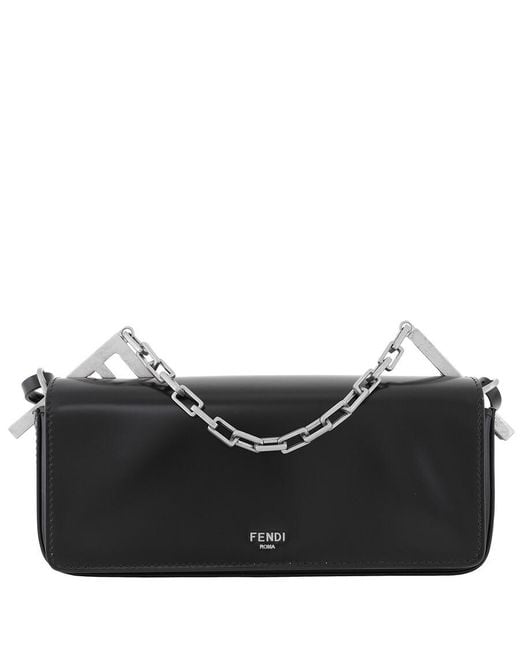 Fendi Black First Sight Small Rectangular Flap Bag