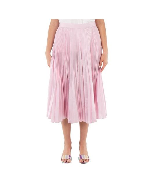 Burberry Pink Pale Candy Angelina Pleated Skirt, Brand Size 8 (Us