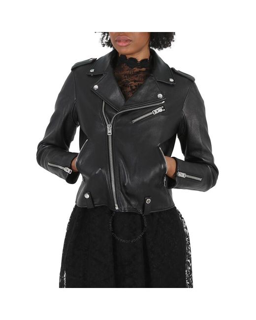 COACH Moto Zipper Biker Jacket Leather in Black Lyst