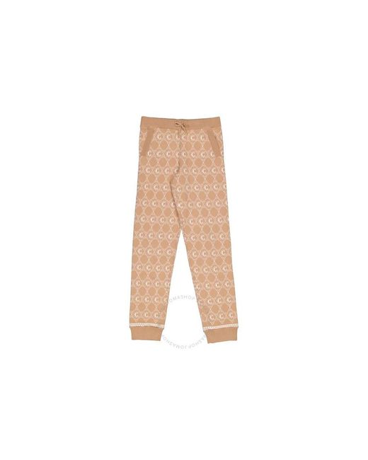 Chloé Natural Girls Knitted Logo joggers