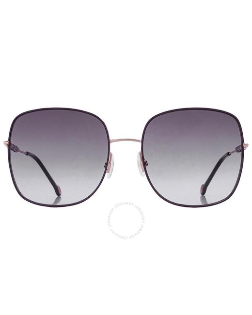 Carolina Herrera Gray Violet Shaded Square Sunglasses Ch 0035/s 0hzj/qr 59