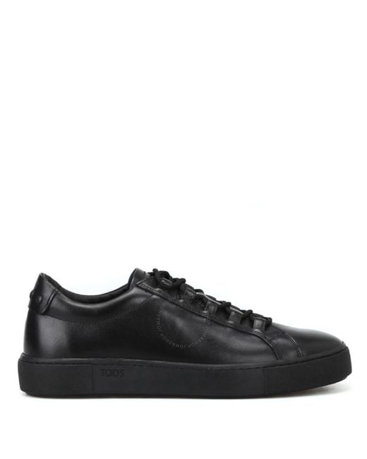 Tod's Black Leather Gommini Sneakers for men