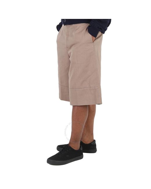 Ambush Natural Kaki Cotton Knee-length Shorts for men